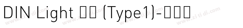 DIN Light 亮体 (Type1)字体转换